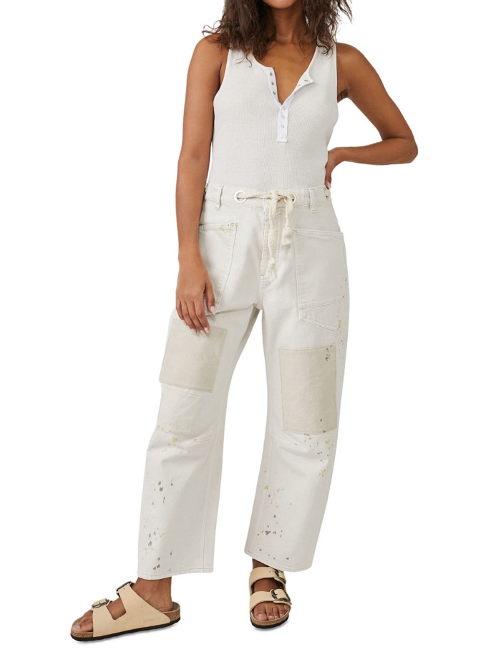 We The Free Moxie Pull-On Barrel Jeans Size 27 NWT